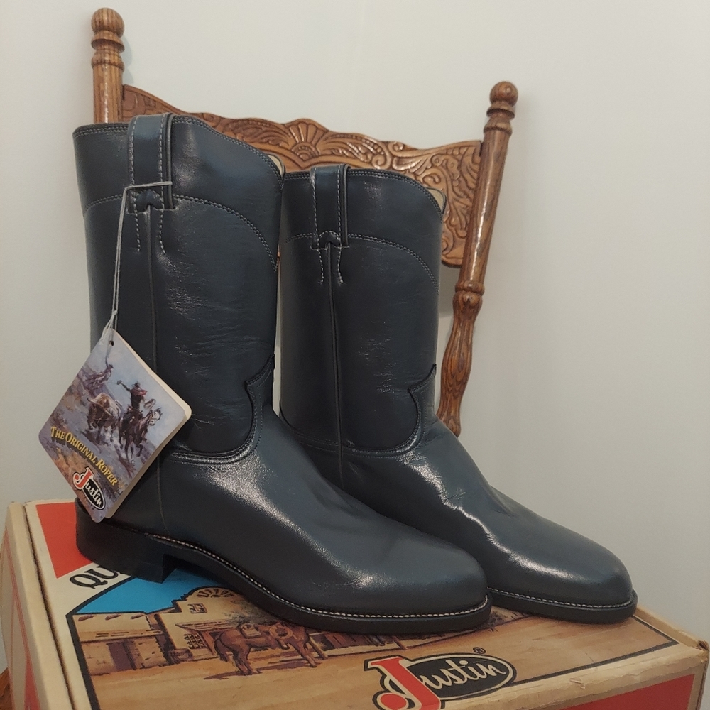 Vintage Grey Justin Roper Western Boots